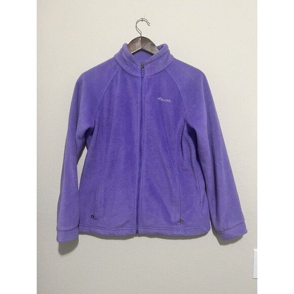Girls Purple Zip Up Columbia Jacket Size XL - Picture 1 of 8